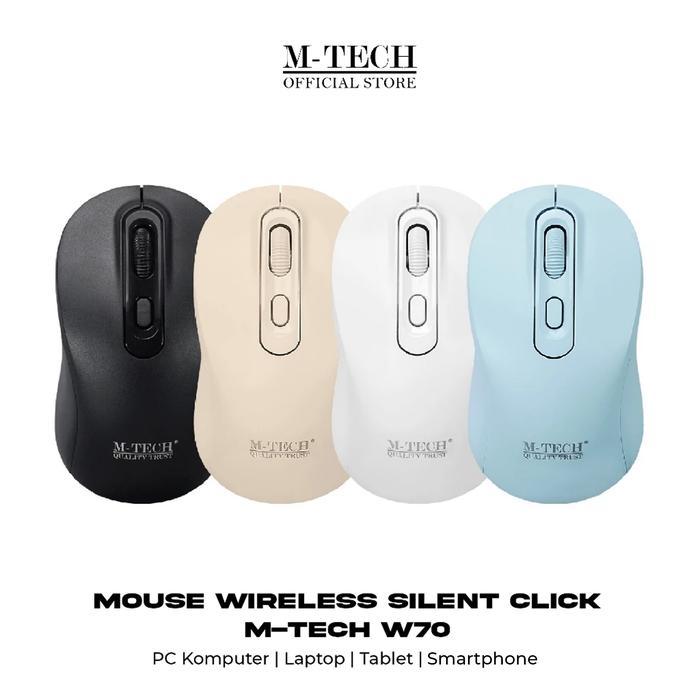 Jual Mouse M-Tech W70 Wireless Office 2.4GHz with Nano Receiver Silent ...