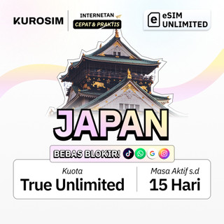 Jual eSIM Jepang True Unlimited KUROSIM Bisa TIKTOK | Internet Travel ...