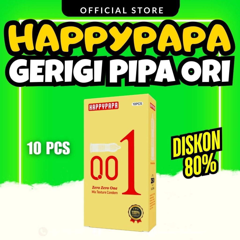 Jual Kondom Happypapa Gerigi Pipa Ori - Box Isi 10 Pcs | Shopee Indonesia