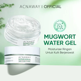 ACNAWAY Mugwort Water Gel Moisturizer - Moisture Gel Pelembab Wajah Untuk Kulit Berjerawat Acne Friendly Melembapkan Wajah Sensitif Cooling Soothing Gel Untuk Kulit Kemerahan Acne Prone Daily Moist Anti Acne Cepat Menyerap Skincare Calming Centella Cream