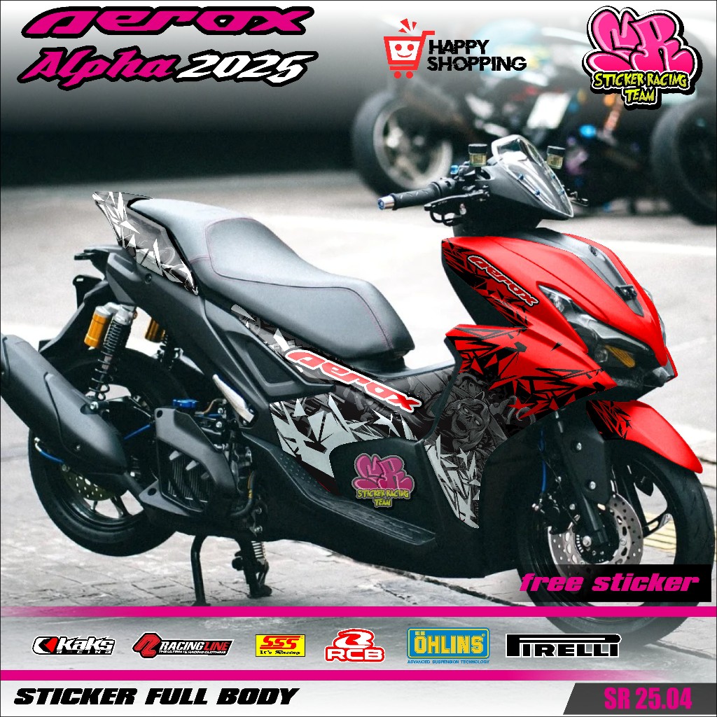 Jual COD Sticker Yamaha Aerox Alpha Turbo Full Body Tahun 2025 Sticker ...