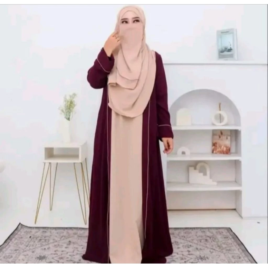 Gamis Aluna Abaya Turkey Crinkle Airflow Premium