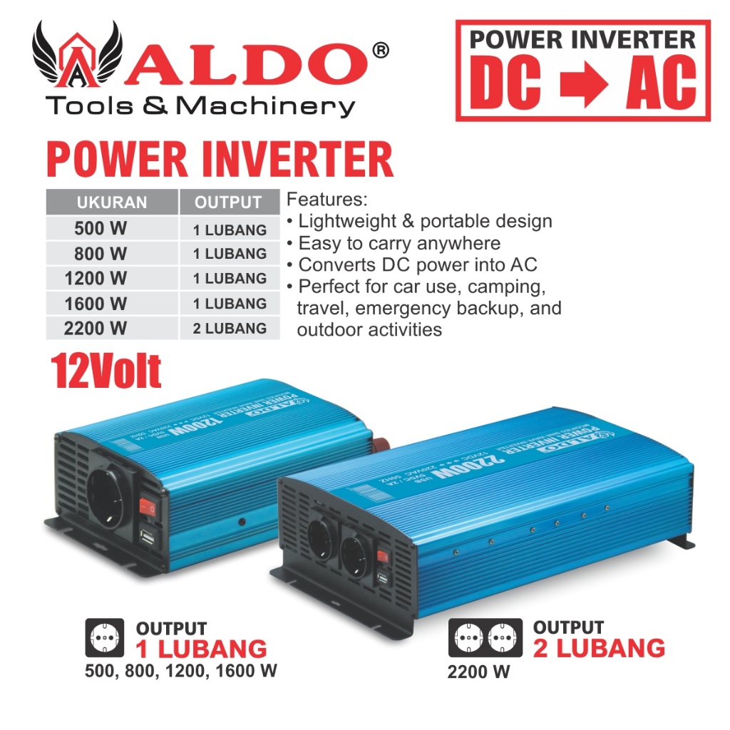 Jual POWER INVERTER 12 DCV TO ACV / HIGH POWER INVERTER 12 VOLT ...