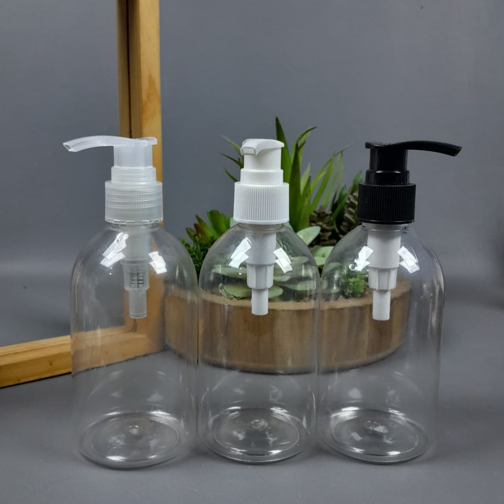 Jual Botol Pump 250 ML Oval Natural / Botol Hand Wash 250 ML/ Botol ...