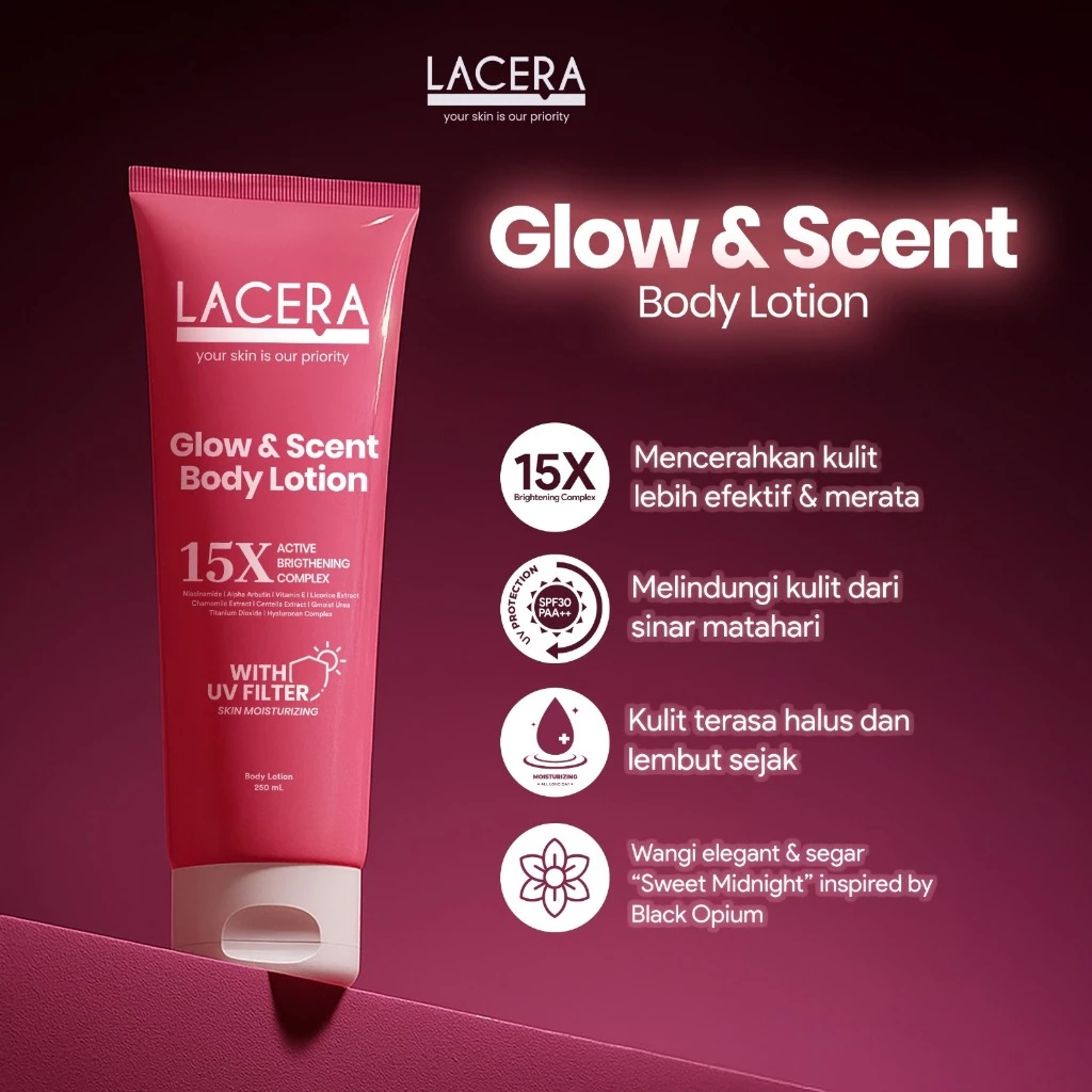 Jual LACERA Glow & Scent Body Lotion – Lotion 15X Whitening ...