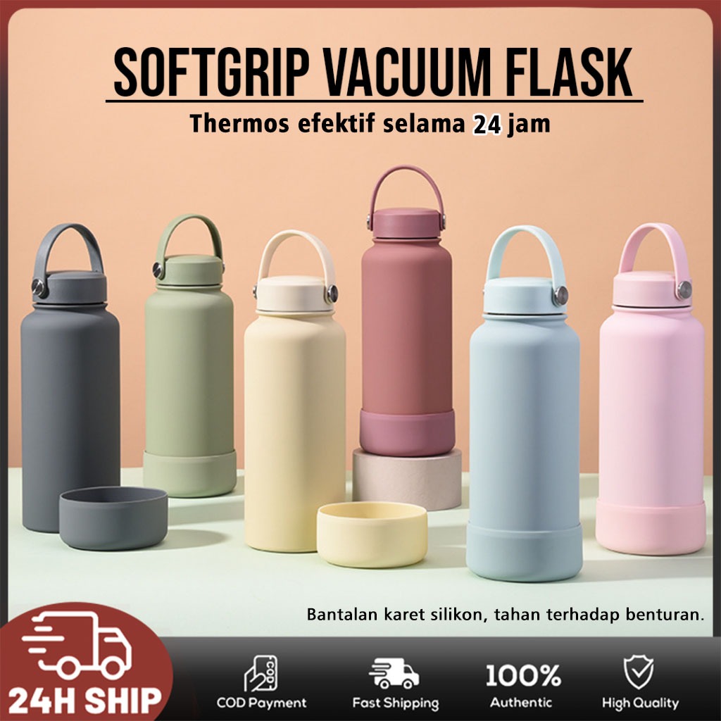 Jual Botol Minum Besar 650ML/1000ML/1200ML Thermos Aesthetic Stainless ...