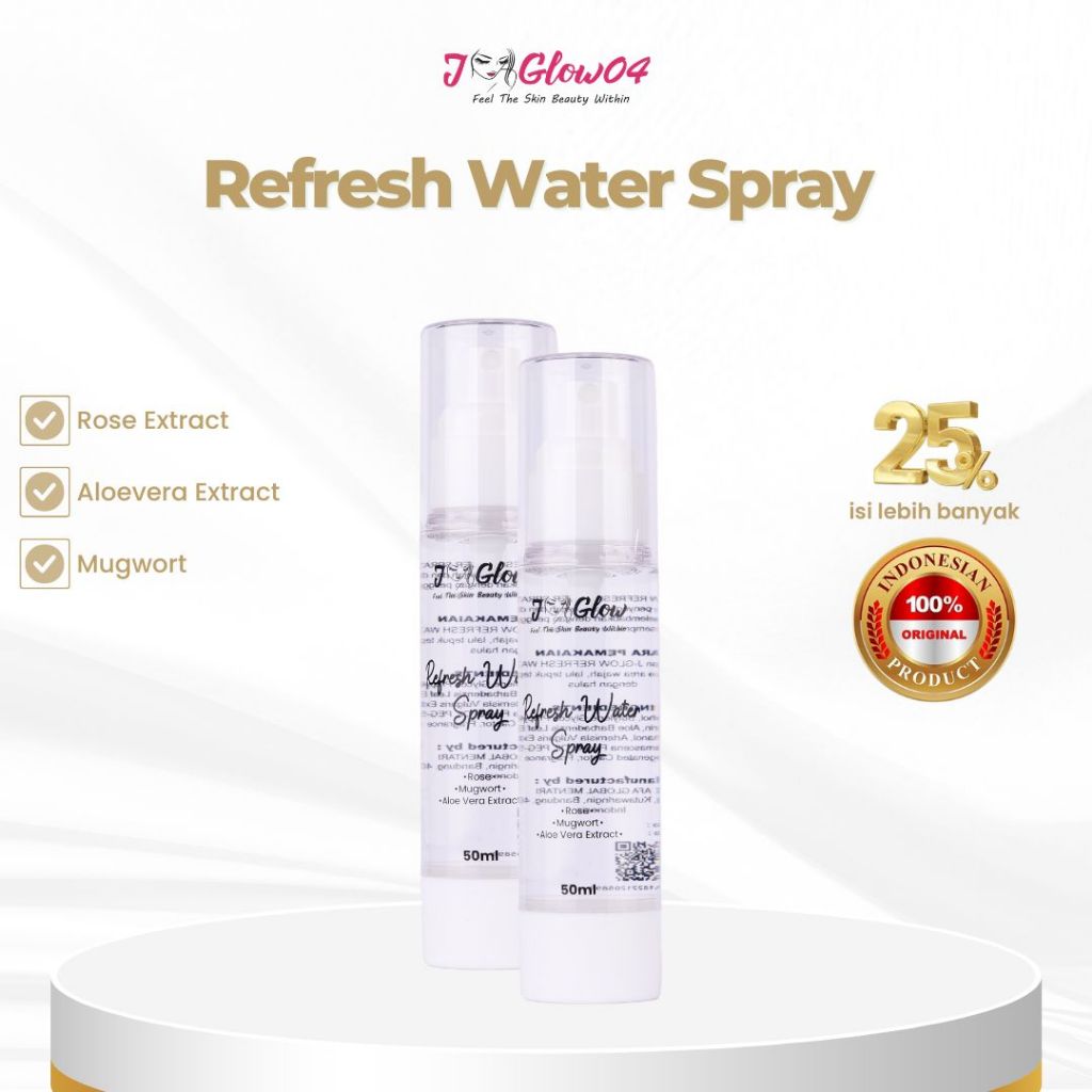 Jual Jglow Refresh Spray Water (membantu kulit wajah jadi segar alami ...