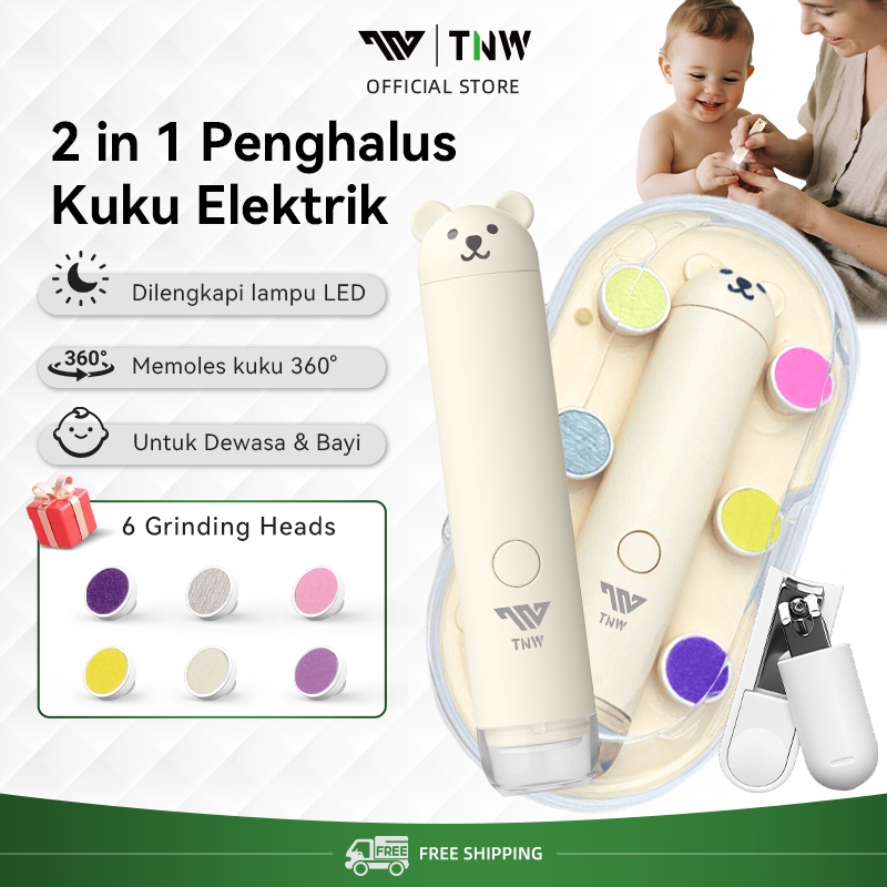 Jual TNW BN4 Gunting Kuku Bayi Elektrik Set Baby Nail Trimmer Fungsi ...