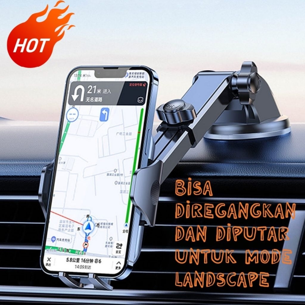 Jual Penghisap Mobil Phone Holder Universal 360° Rotasi Penyangga HP ...