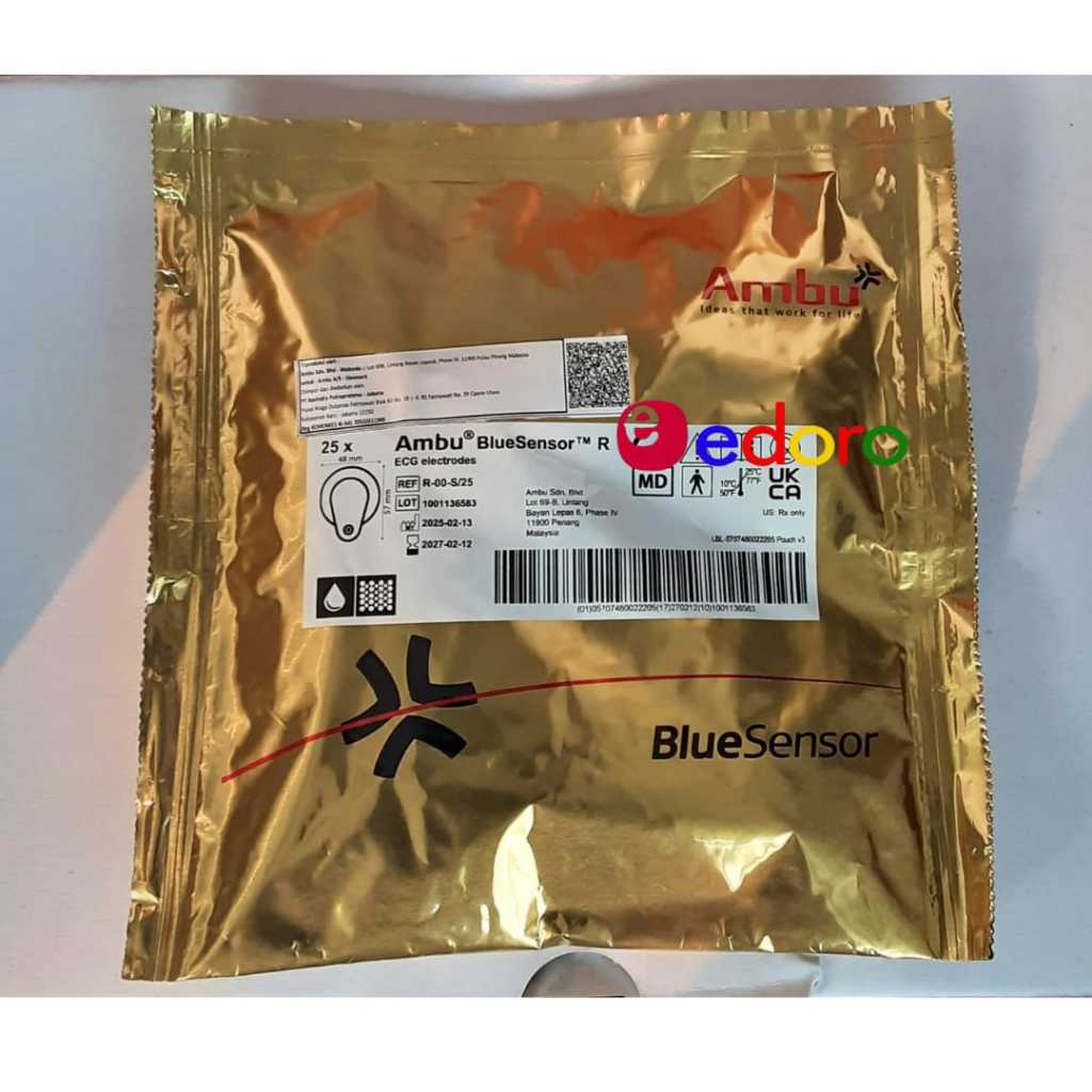 Jual Blue Sensor ECG Electrodes Ambu Dewasa, Elektroda Tipe R, 25 pcs ...