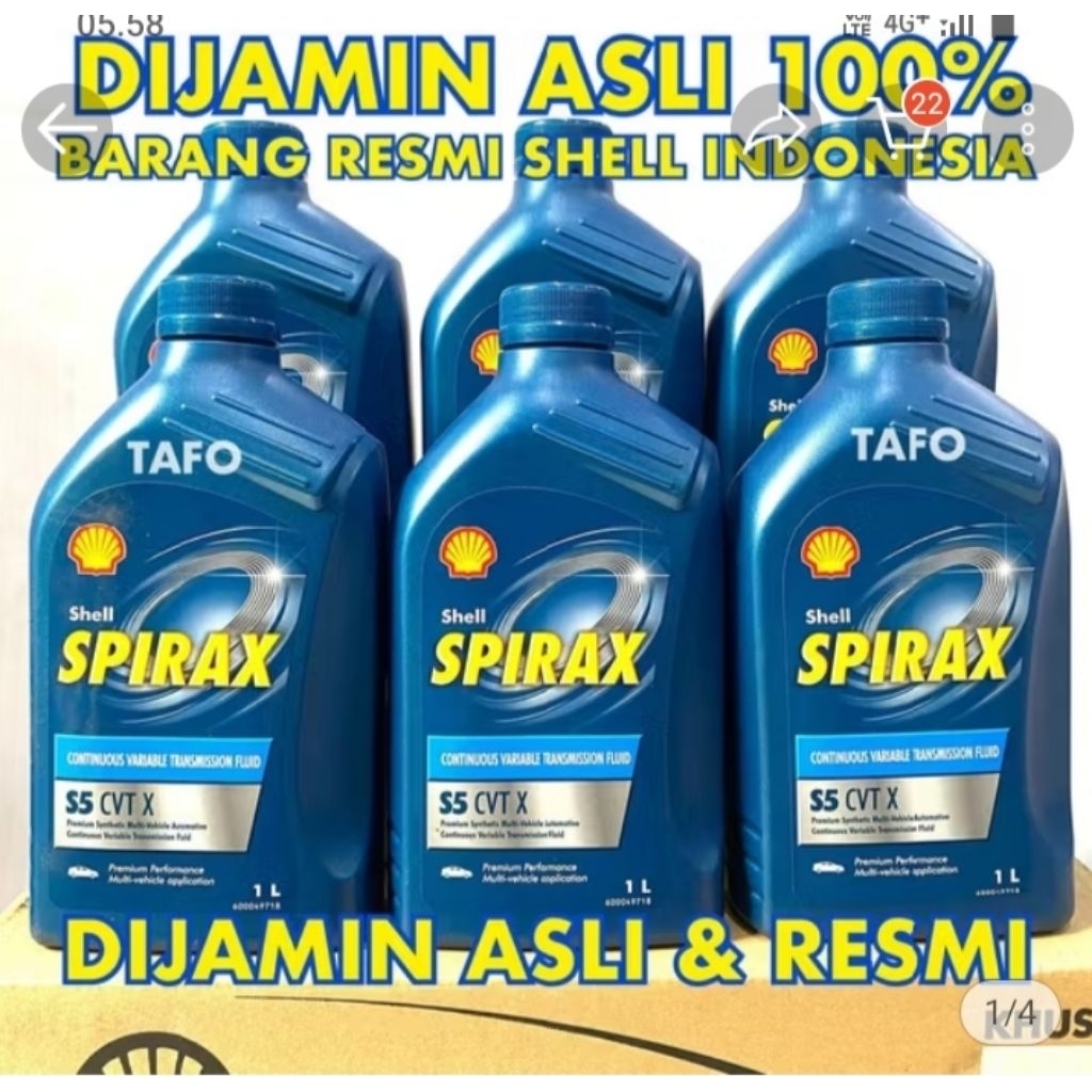 Jual SHELL SPIRAX S5 CVT / OLI SHELL SPIRAX CVT OLI TRANSMISI MATIC ...