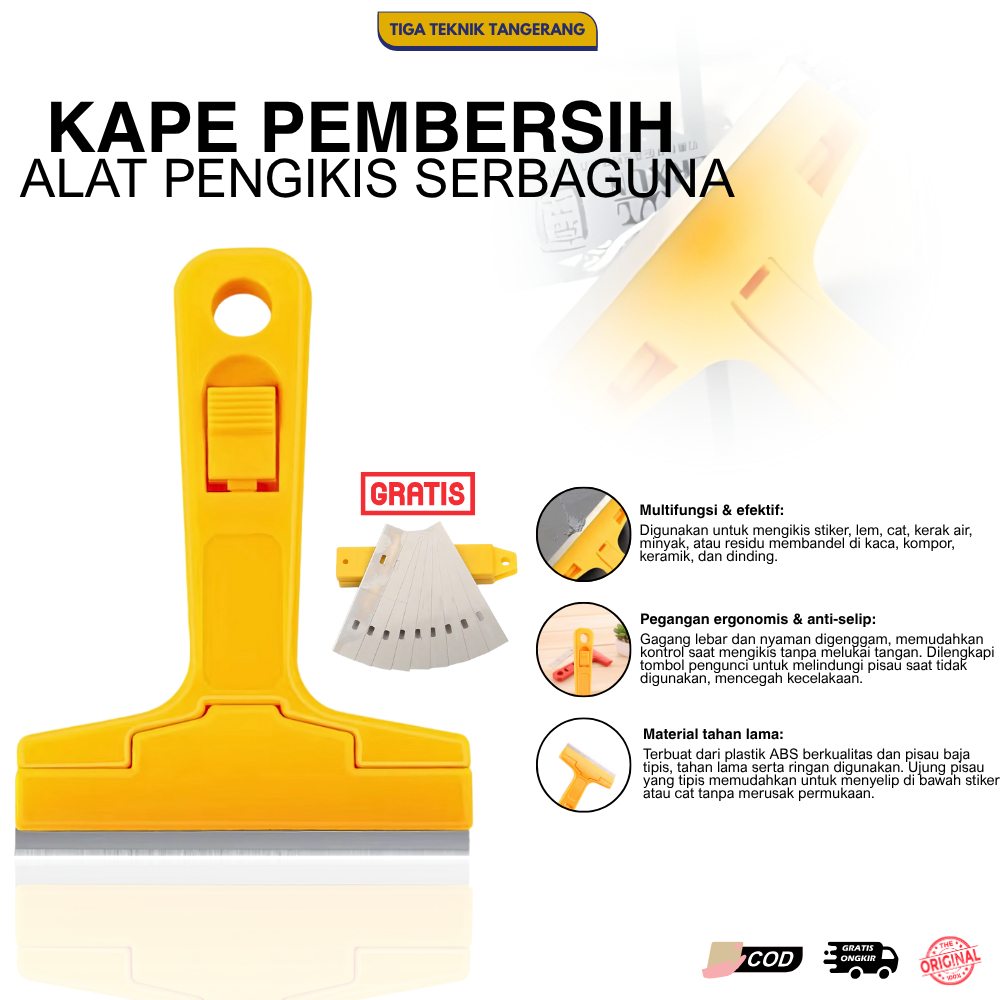 Jual Kape Pembersih Kaca dan Keramik Lantai Scrapper GRATIS 10 Mata ...