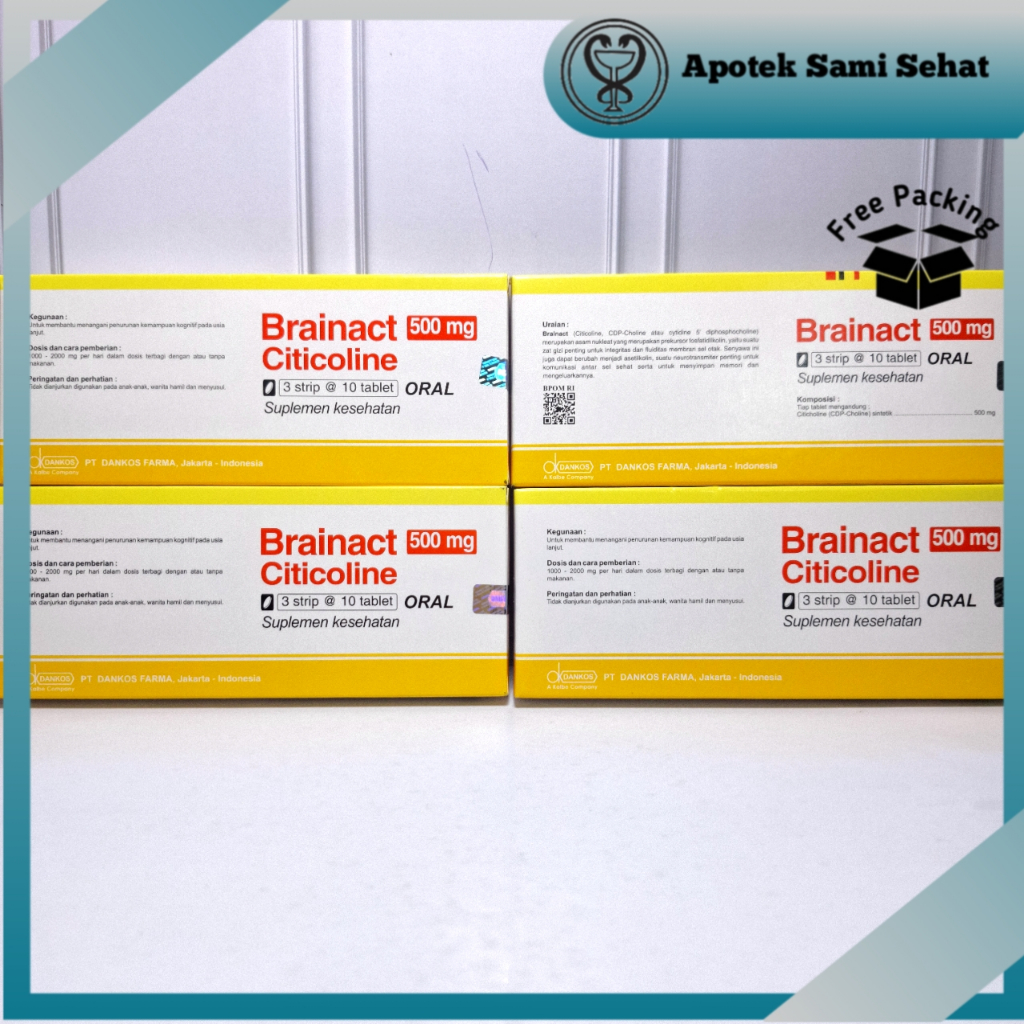 Jual 4 BOX BRAINACT 500 MG @3 STRIP | Shopee Indonesia
