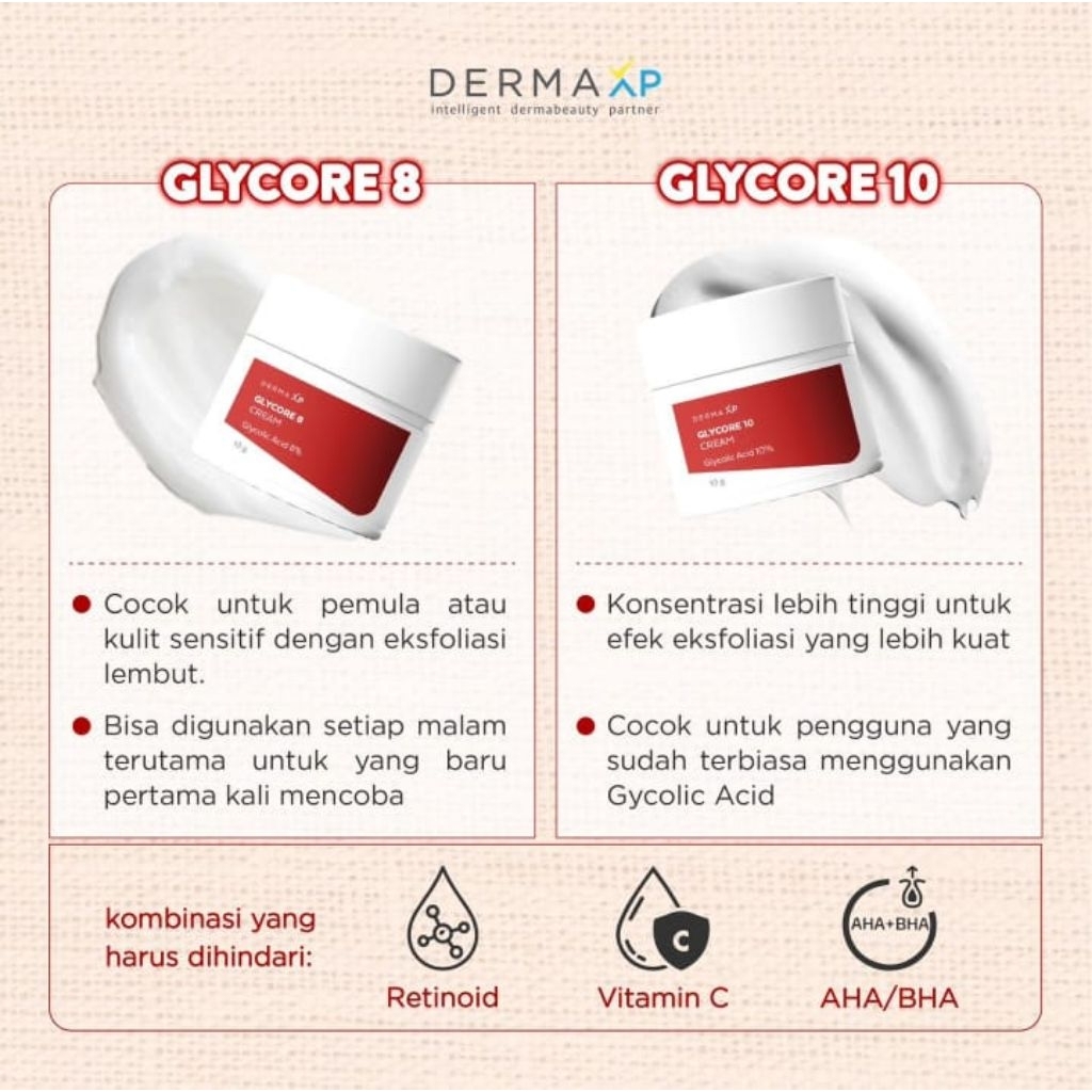 Jual Derma XP Glycore 8% Cream Isi 10 Gram Tube | Shopee Indonesia