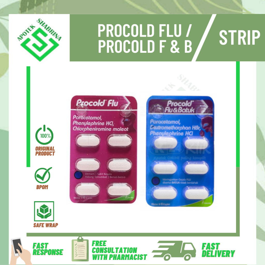Jual PROCOLD TABLET PER STRIP ISI 6 | Shopee Indonesia