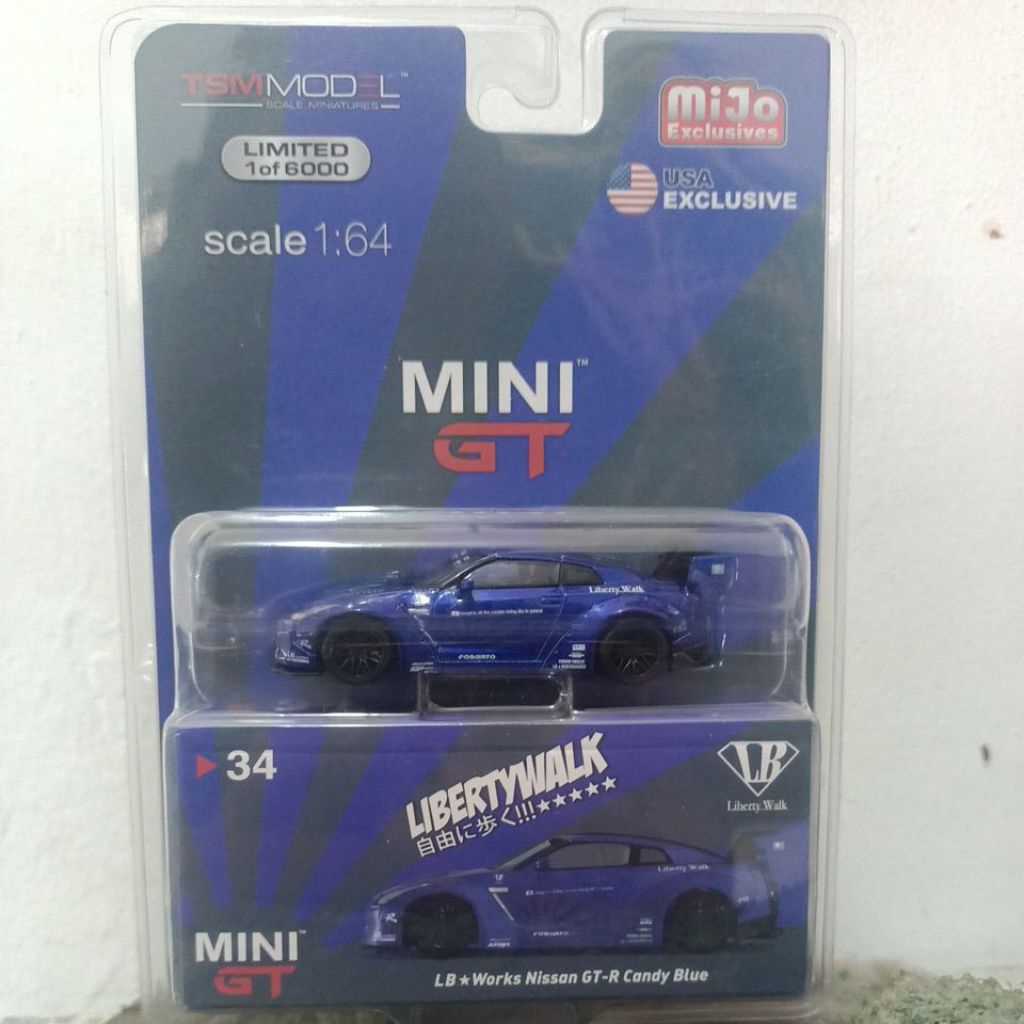 Jual Mini GT#034 LB*Works Nissan GT-R Candy Blue (Free Protektor ...
