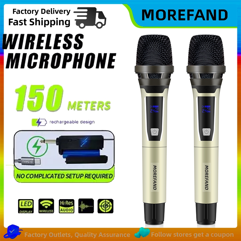 Jual Professional Wireless Microphone Rechargeable Dynamic Micro For ...