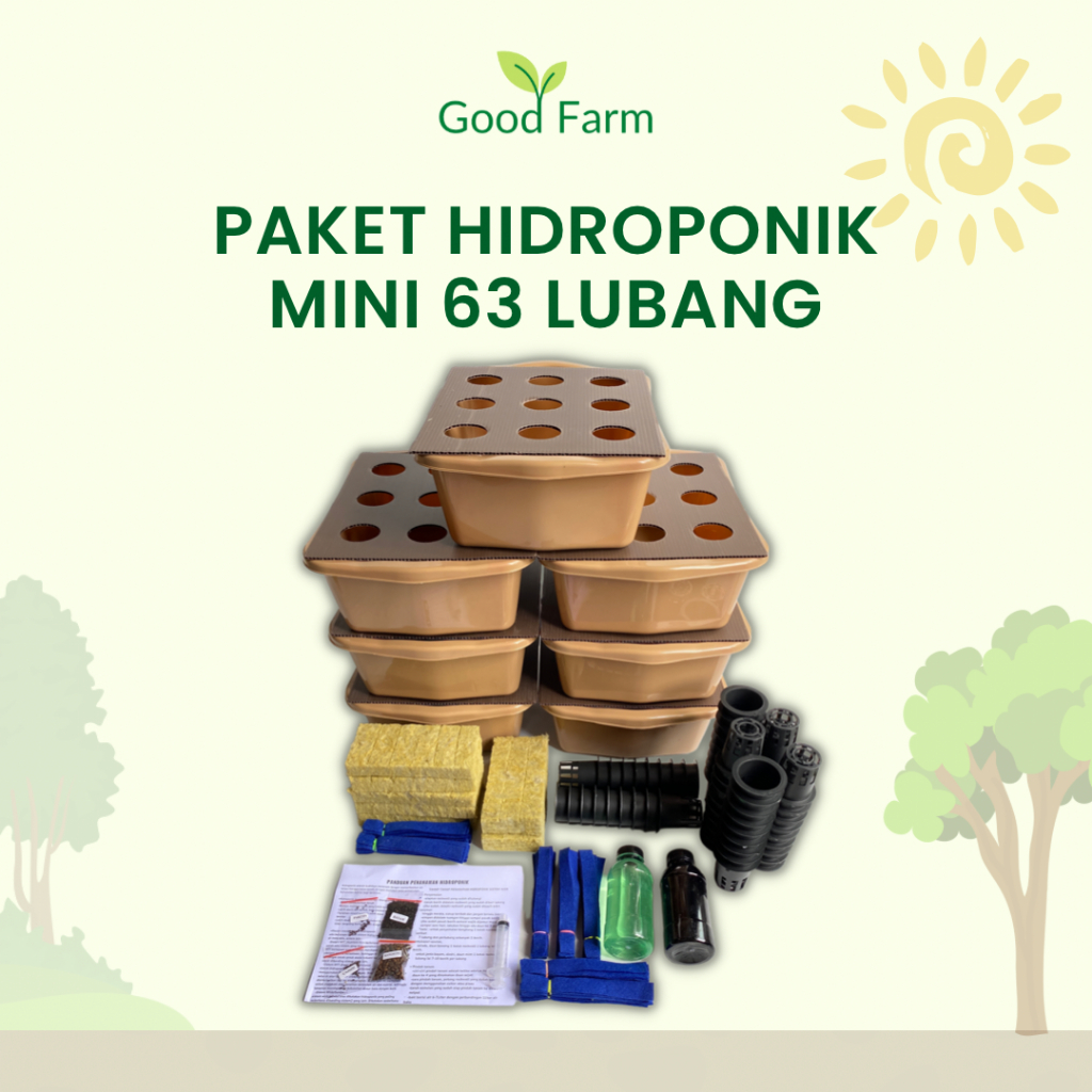 GoodFarm - Paket Hidroponik Lengkap 63 Lubang 7 Bak SL