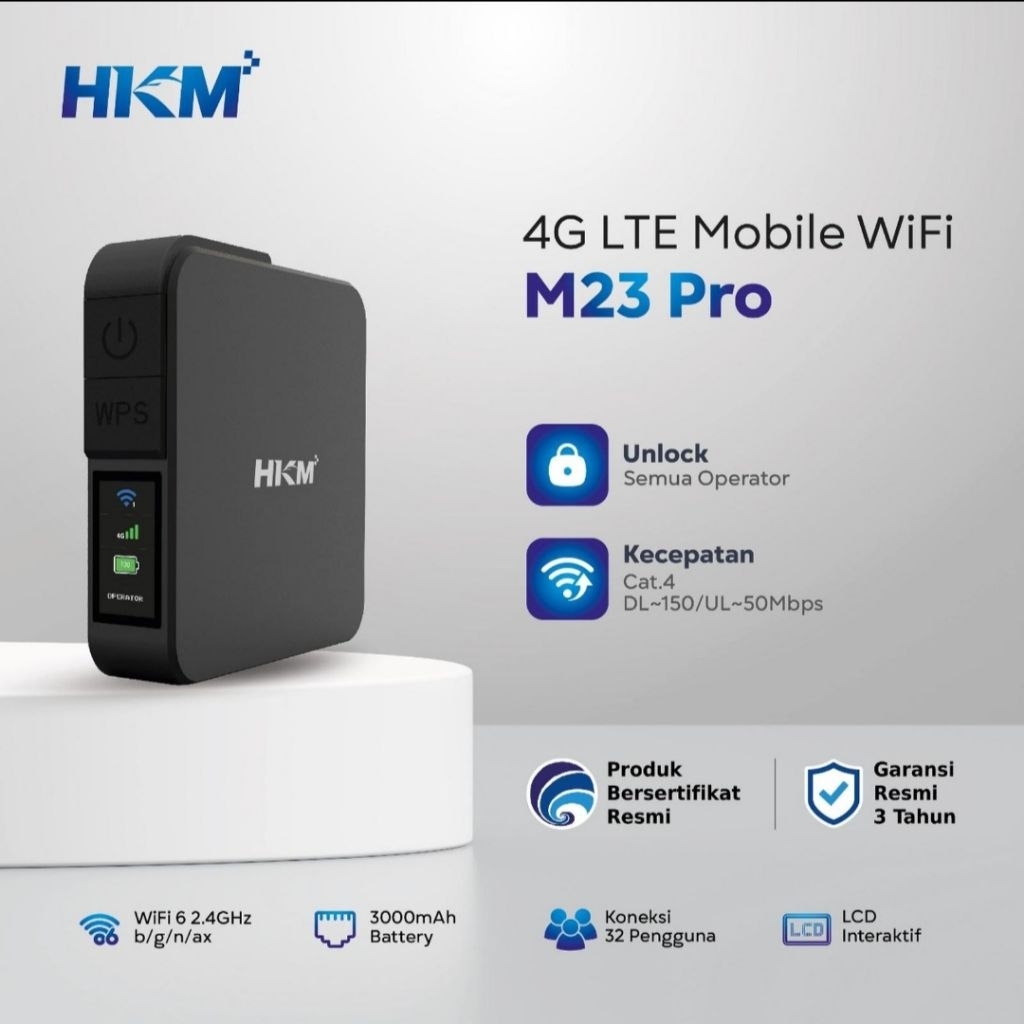 Jual MODEM MiFi Portable HKM M23 PRO 4G LTE Support All operator ...