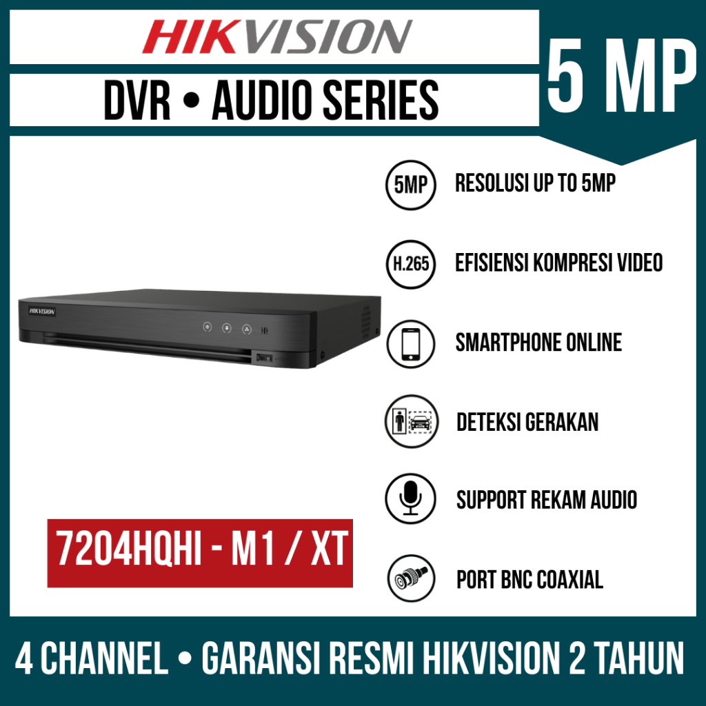DVR HIKVISION 5MP CHANNEL CHANNEL 16 CHANNEL TURBO HD SUPPORT 1MP  2MP 3MP 4MP 5MP