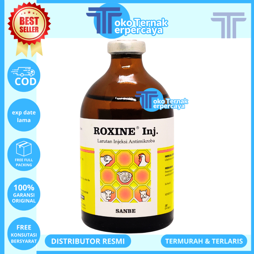 Jual ROXINE 100ML ROXINE 50ML - Obat Hewan Infeksi Pernafasan Ngorok ...