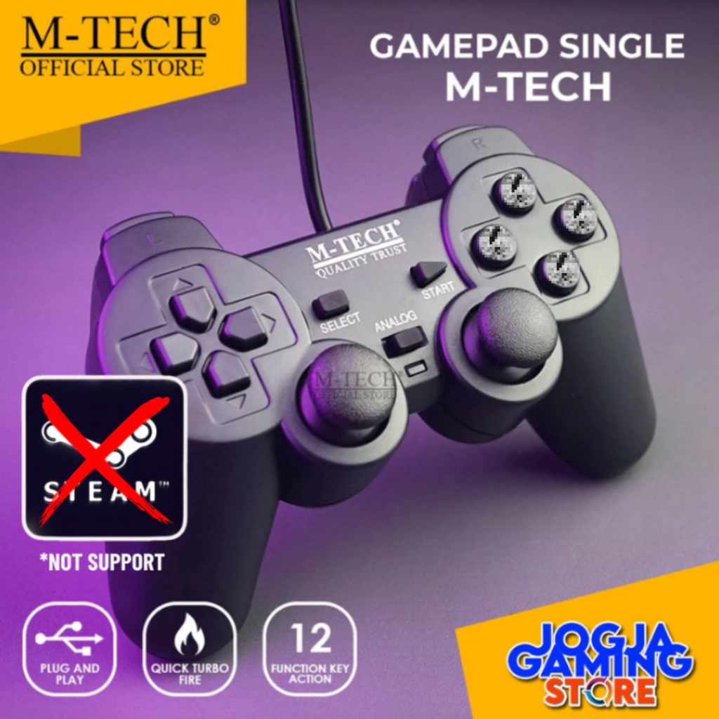 Jual GAMEPAD SINGLE MTECH MT-830S - JOYSTICK USB M-TECH PC LAPTOP ...