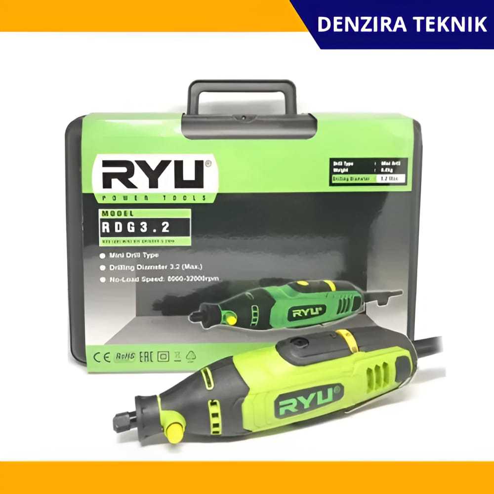Jual Mesin Gerinda Mini RYU RDG 3.2/Mini Die Grinder RDG 3.2 RYU Set ...