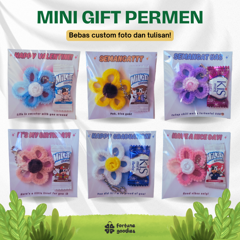 Jual Mini Gift Permen Bunga Freebies Custom Ucapan | Shopee Indonesia