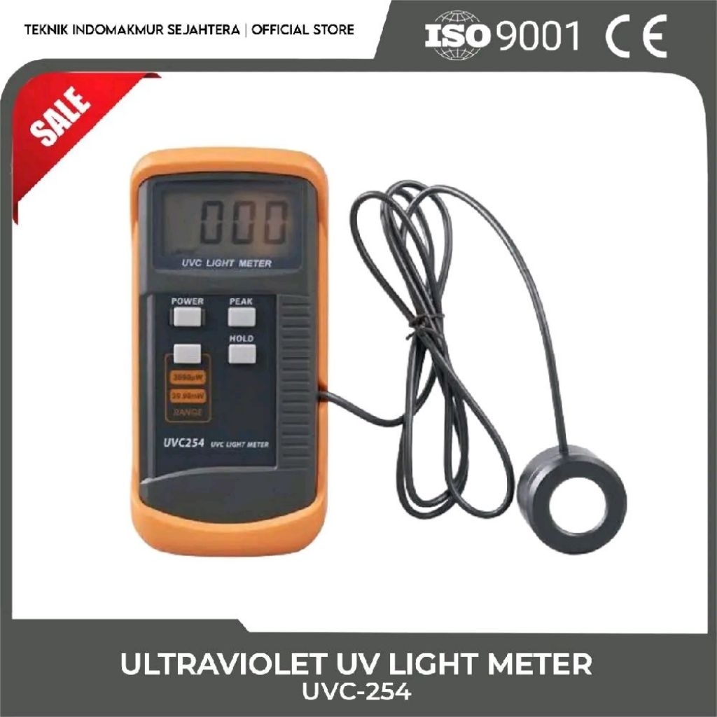 Jual UVC Light Meter UVC254 UV meter measurement of UV Radiation ...