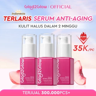 Glad2Glow Peach Retinol Serum Anti-Aging skincare serum wajah Anti-kerut kulit halus Eksfoliasi Pulihkan Serum brightening glowing skin serum mencerahkan wajah exfoliasi wajah 	 pelembab Membantu mencegah tanda-tanda penuaan dini glad2glow official store