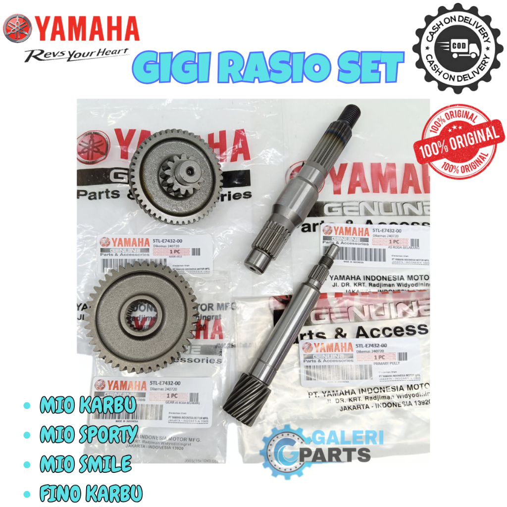 Jual ORIGINAL PAKET GEAR GIGI RASIO GARDAN CVT ASSY SET KOMPLIT GIR AS ...