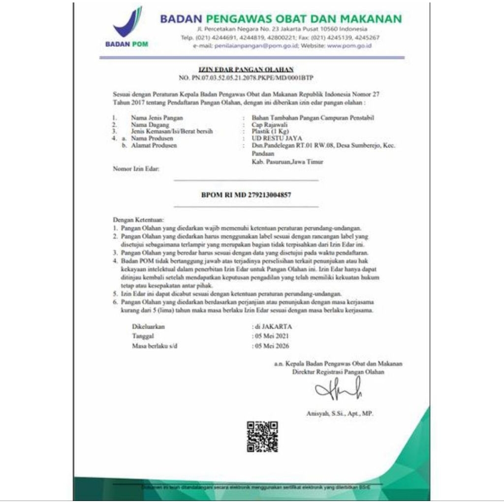 Jual Garam Pengemulsi/Garam Pengenyal/Obat Puli Cap Rajawali Kuning 1kg ...