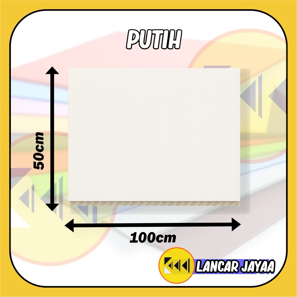 Jual Impraboard 3mm 50x100 cm / Papan Plastik Corrugated / Alas Proyek ...