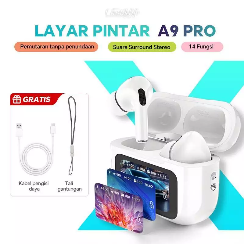 TWS A9 PRO HD Bluetooth 5.4 ANC ENC Bass 360°