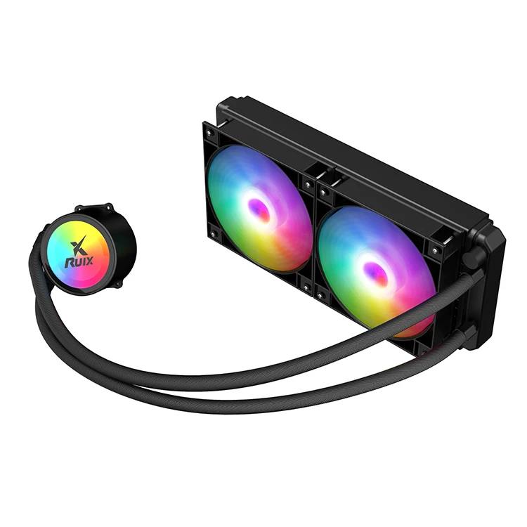 Jual RUIX Fan Cooler 240/360 Pro Fixed Color Black CPU Liquid Gaming PC ...