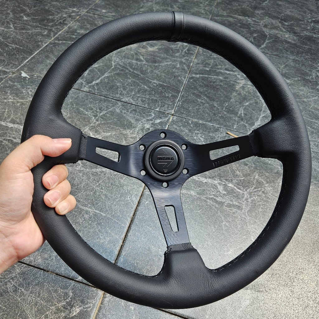 Jual Stir Racing Momo Mod 08 Black Edition Kulit Suede Import High ...