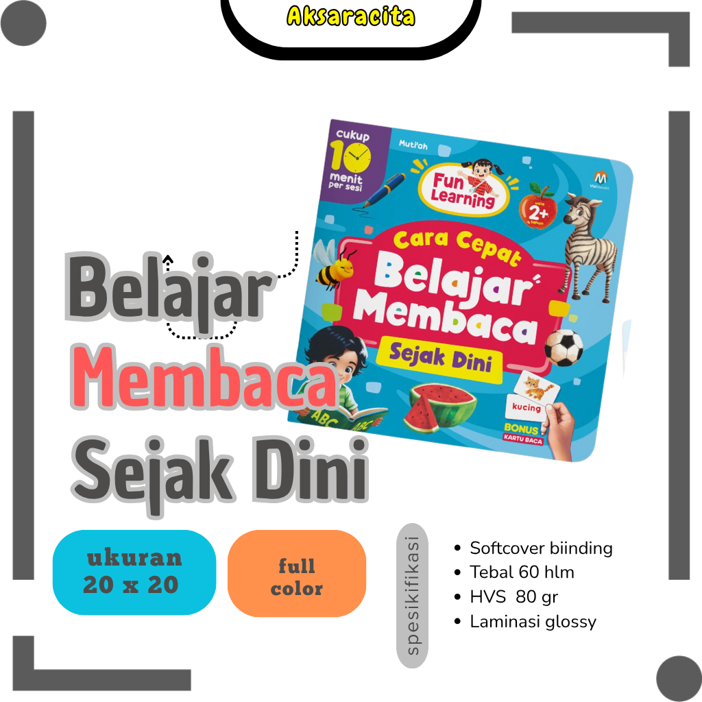 Jual Fun Learning Cara Cepat Belajar Membaca Sejak Dini - Buku Belajar ...