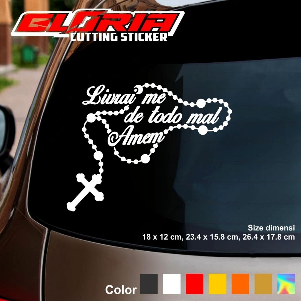 Jual Stiker Rohani kristen Katolik Sticker Cutting Reflektif Hologram ...