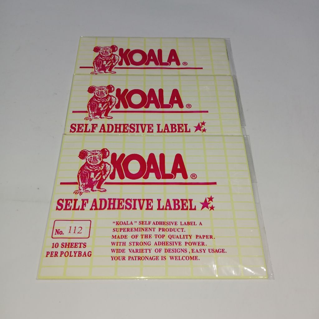 Jual Label Harga & Nama KOALA ( 1 pak - 10 Lembar ) | Shopee Indonesia
