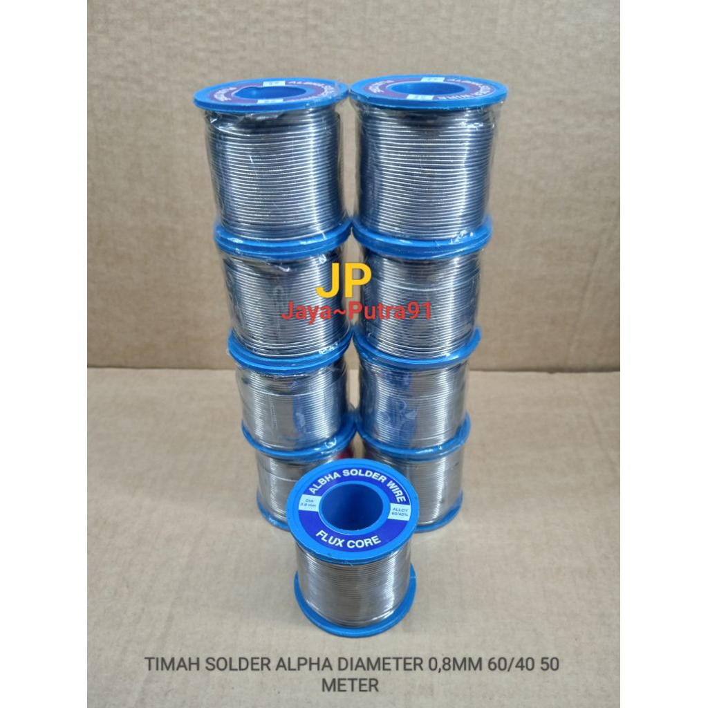 Jual TIMAH SOLDER ALPHA 0,8MM 250G 60/40 50M | Shopee Indonesia