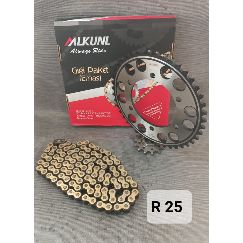 Jual GIRSET GEAR PAKET + RANTAI CHOHO GOLD R25 MLKUNL | Shopee Indonesia