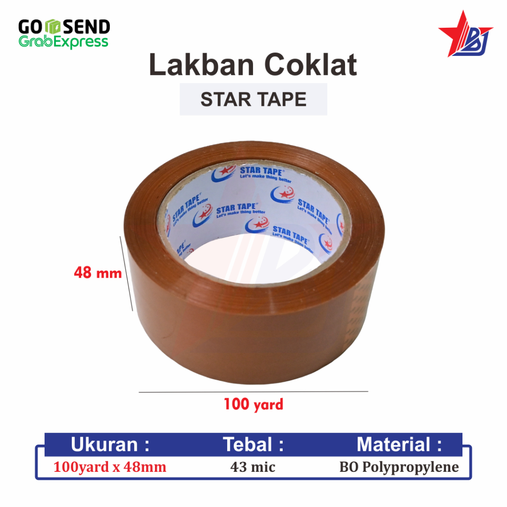 Jual Startape Lakban Besar 48mm Panjang 100 Yard Jogja Setara Daimaru ...