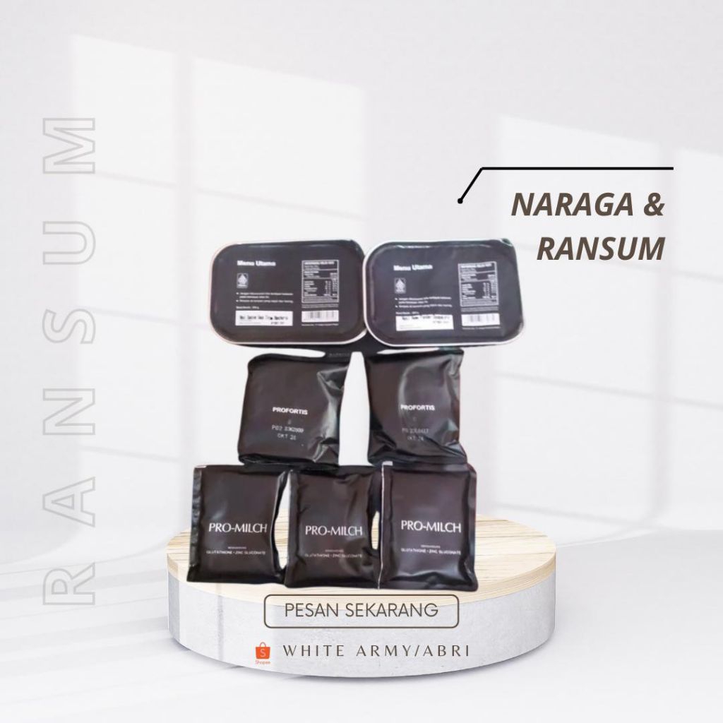 Jual RANSUM/NARAGA PLUS 1 PAKET DUSH/SURVIVAL FOOD/EMERGENCY FOOD/NASI ...
