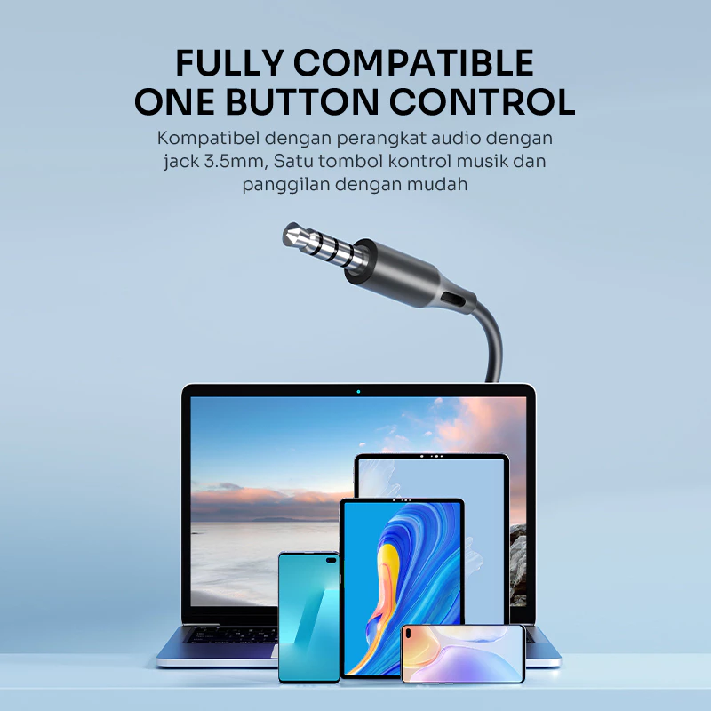 ROBOT Wired Headset Earphone InEar Headset Musik Headset Kabel Telpon RE50 Android/iPhone Original - Garansi 1 Tahun