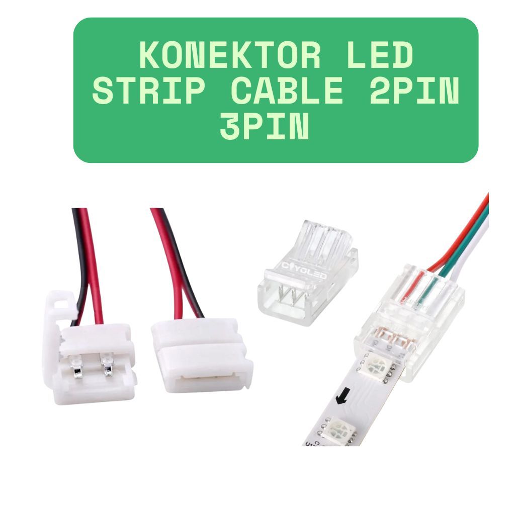 Jual Konektor kabel LED strip 2PIN 8MM Konektor kabel LED strip 2PIN ...