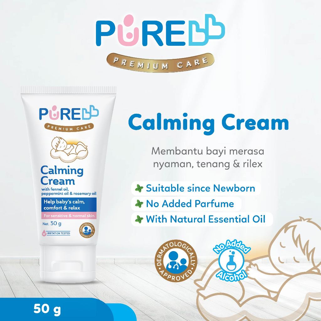 Jual Pure BB Calming Cream Baby Rub Cream Anti Colic 50 gr | Shopee ...