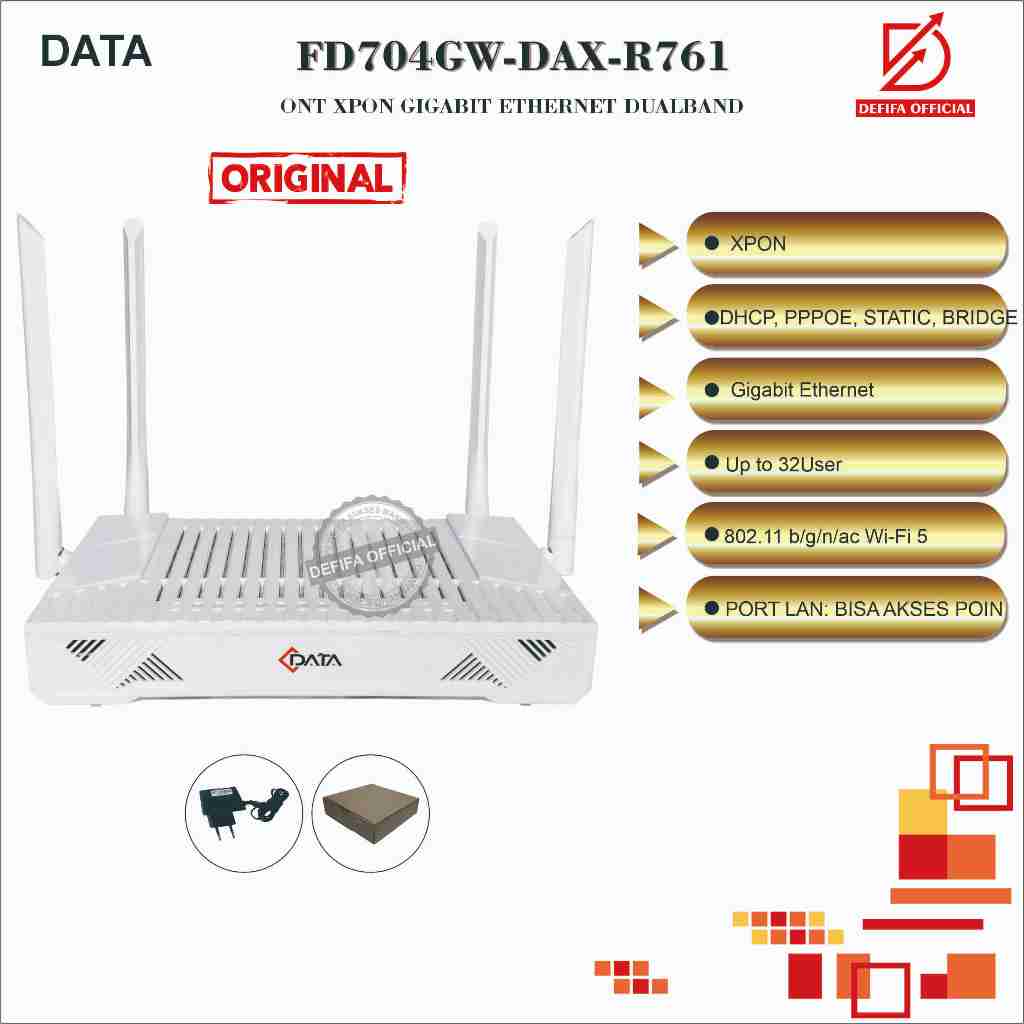 Jual Modem Fiber Optik Wireless Wifi Router Data FD704GW-DAX-R761 ONT ...