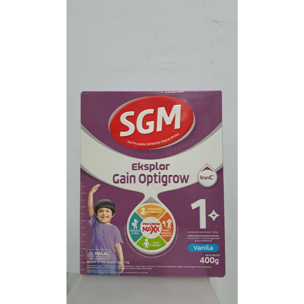 Jual SGM EKSPLOR GAIN OPTIGROW 1+ 400gr & 800gr rasa Vanila Madu L1020 ...