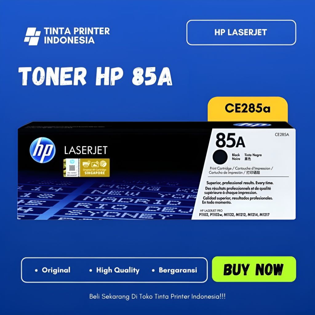 Toner Nero Originale HP 85A CE285A – Resa 1600 Pagine, Spedizione Gratis In USA, Confezione Singola