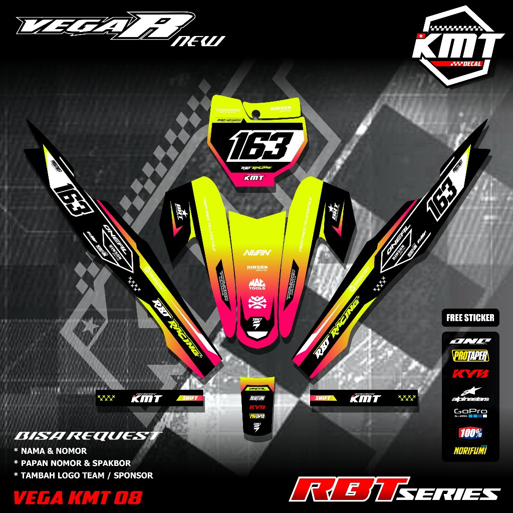 Jual Sticker RBT/GTX VEGA R NEW Stiker Striping Motor RBT Bebek Modif ...